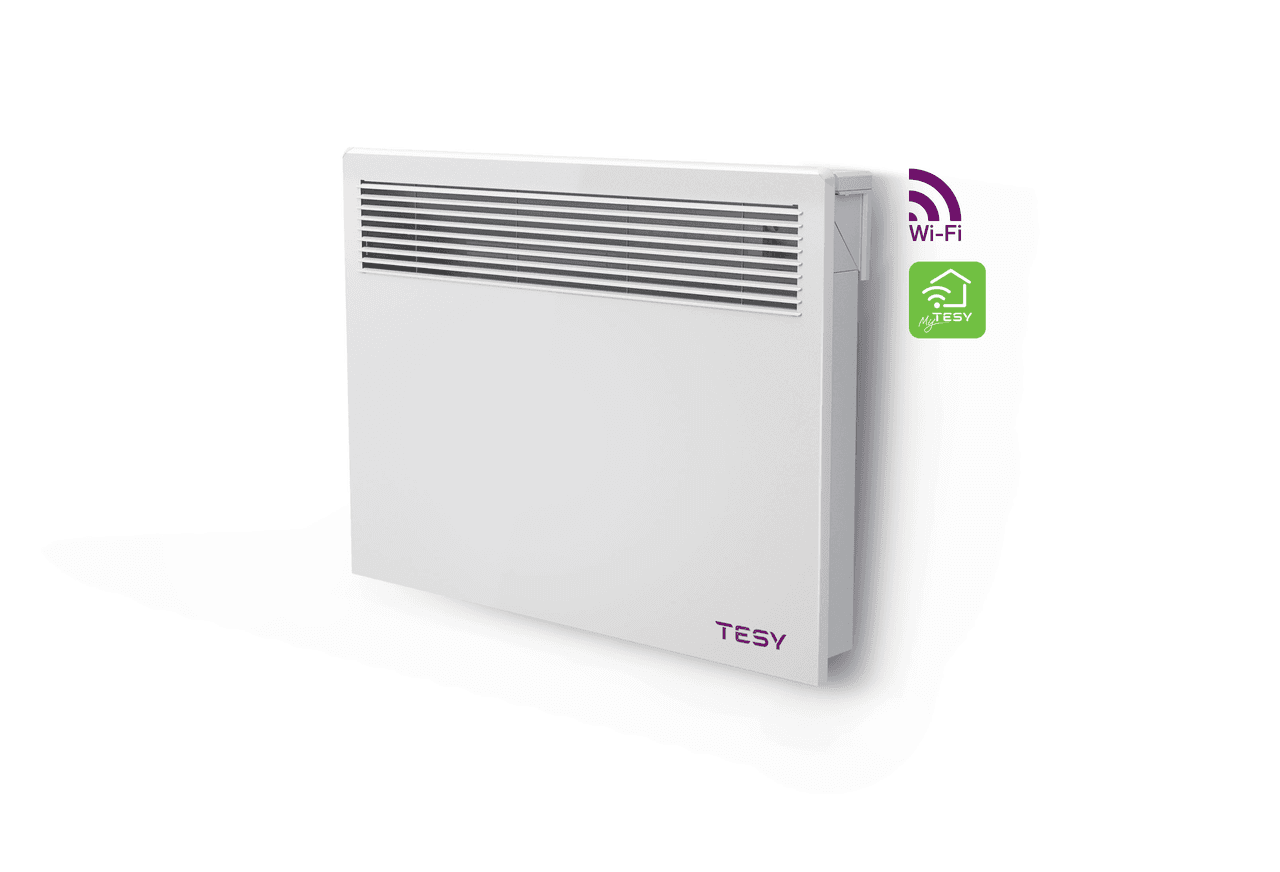 Електричний конвектор Tesy CN 051 150 EL CLOUD W з керуванням через Wi-Fi, Настінні конвектори tesy