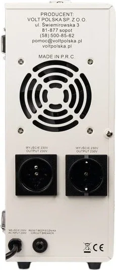 Перетворювач напруги 12V / 230V Volt Polska Sinus PRO 900 E PLUS (900 ВА / 700 Вт) з зарядним пристроєм та AVR