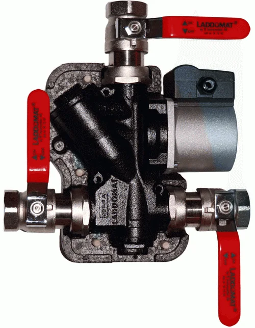 Термозмішуючий вузол Termoventiler DN32 ВВВ з насоом Laddomat, до 60кВт (53, 57, 63, 66°C), Kvs=3