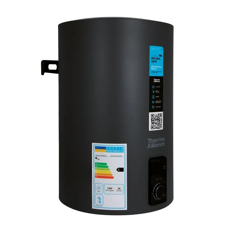 Водонагрівач електричний Thermo Alliance 80 л Black, вертикальний, сухий ТЕН 2,0 кВт D80V20J3(D)KВ