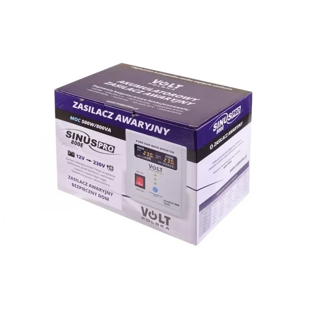 Джерело безперебійного живлення / Перетворювач напруги Volt Polska Sinus PRO 800E (12V / 230V)