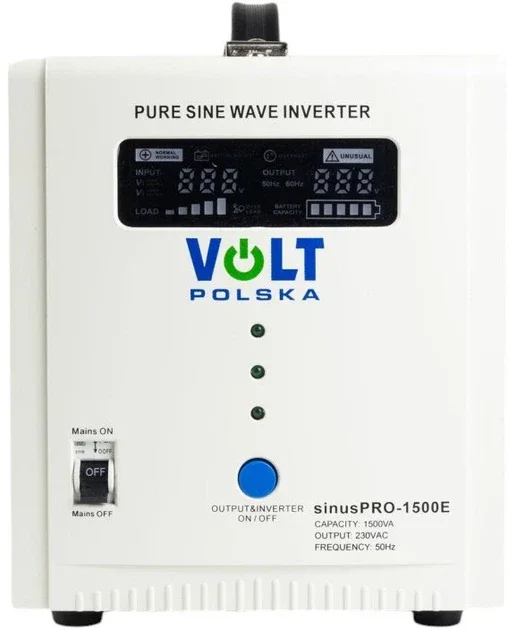 Джерело безперебійного живлення / Перетворювач напруги Volt Polska Sinus PRO 1500E (12V / 230V)