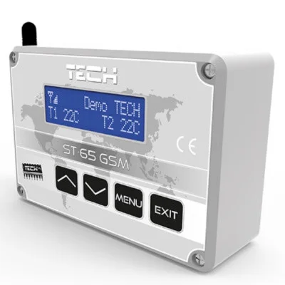 GSM-модуль керування TECH ST-65 GSM контролер для котлів і автоматики RS кабель СМС сповіщення