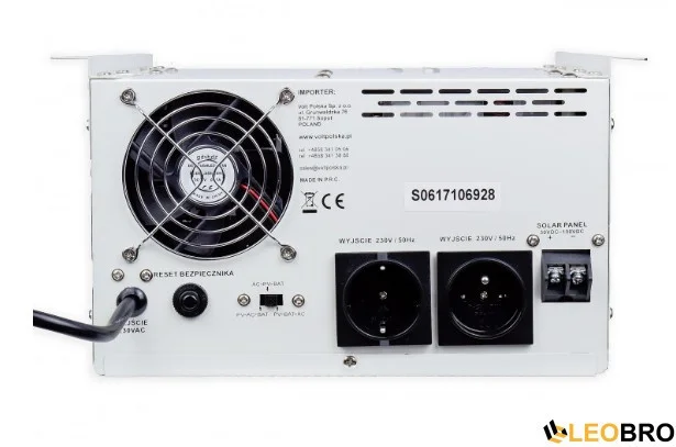 Перетворювач напруги 24V / 220V Volt Polska Sinus PRO 2500W (2500 ВА / 1800 Вт) з зарядним пристроєм та AVR (під 2 акуму