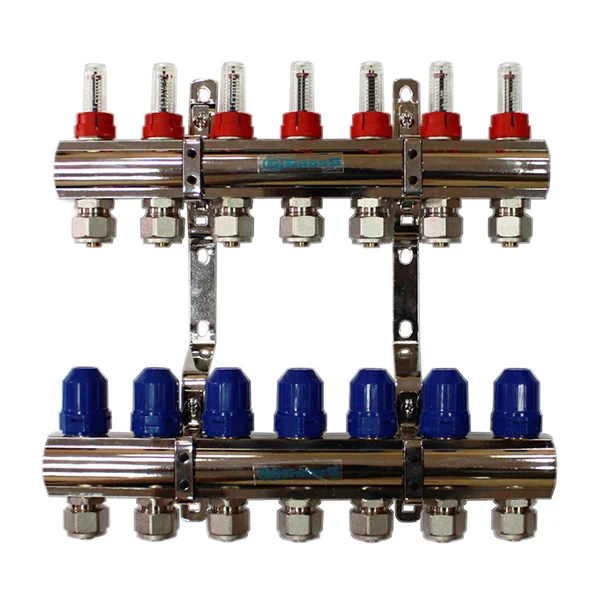 Колектор із витратомірами GROSS 1"- 3/4" - 7 виходів