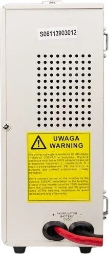 Перетворювач напруги 12V / 230V Volt Polska Sinus PRO 900 E PLUS (900 ВА / 700 Вт) з зарядним пристроєм та AVR