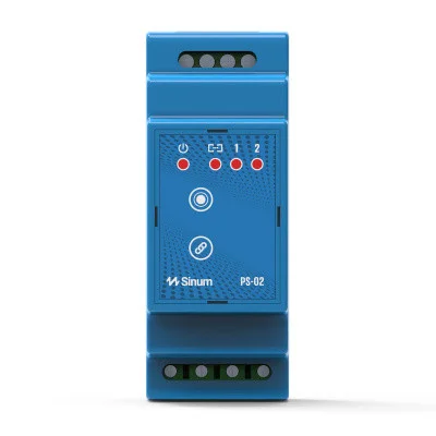 Релейний модуль керування ролетами на DIN-рейку SINUM PSZ-02 (синій, 230 В)