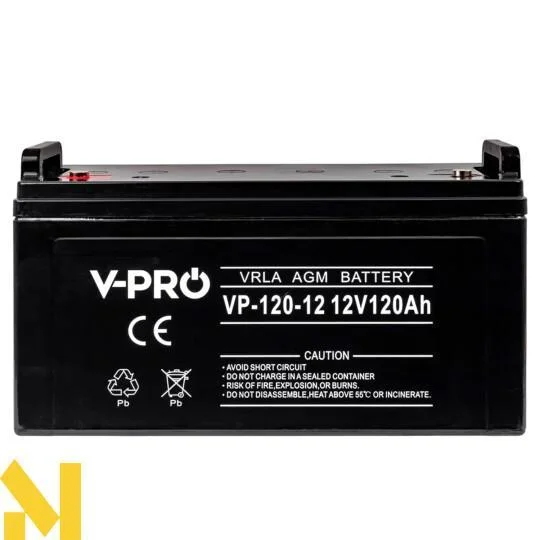 Акумулятор AGM Volt Polska V-PRO 12V 120 Ah (акумуляторна батарея для ДБЖ, інверторів та сонячних систем)