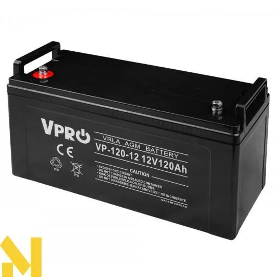 Акумулятор AGM Volt Polska V-PRO 12V 120 Ah (акумуляторна батарея для ДБЖ, інверторів та сонячних систем)