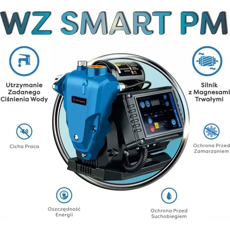 Поверхнева розумна насосна станція Omnigena WZ 900 SMART PM 0.9кВт напір 45м з частотним перетворювачем (інвертором)
