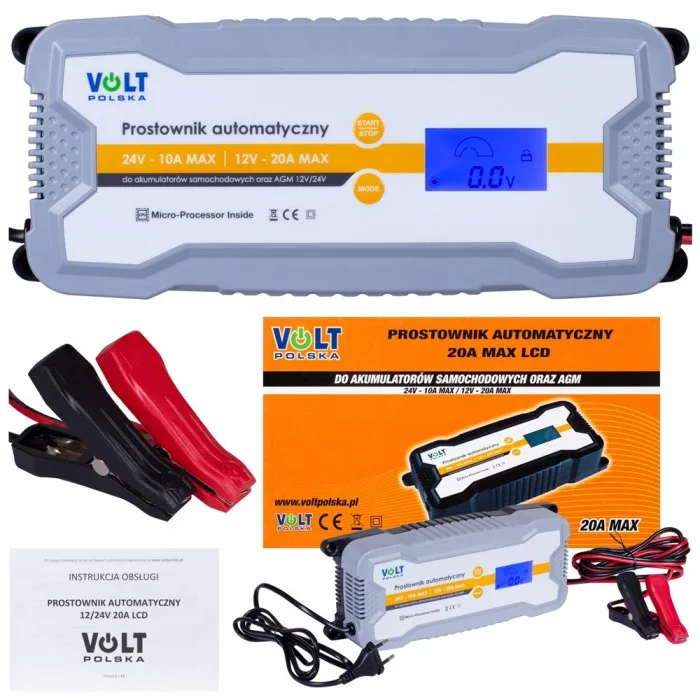Зарядний пристрій для акумуляторів Volt Polska 12V-24V 20A (Арт. MAX)