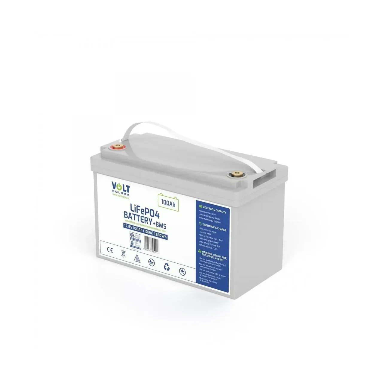 Акумулятор LiFePO4 Volt Polska + BMS 12.8V 100 Ah (100A) Арт.6AKLI10012