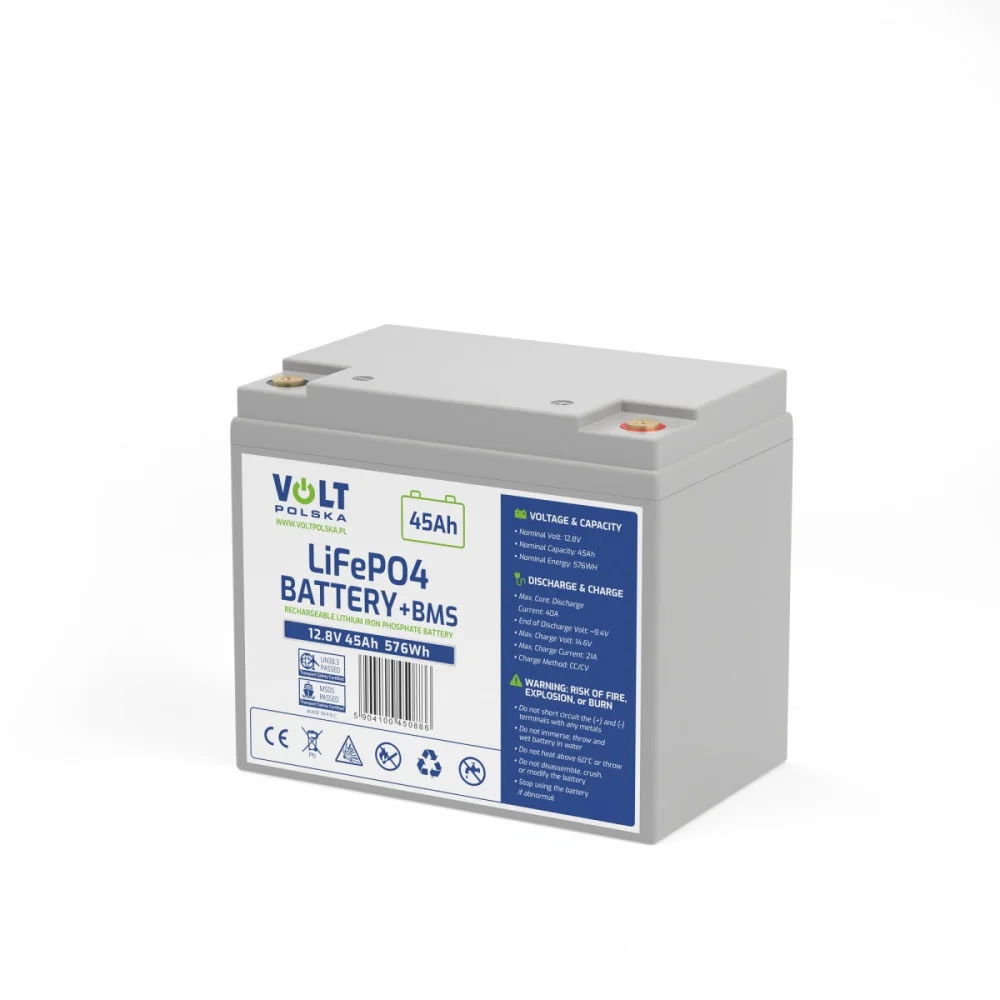Акумулятор LiFePO4 Volt Polska + BMS 12.8V 45 Ah (40A)