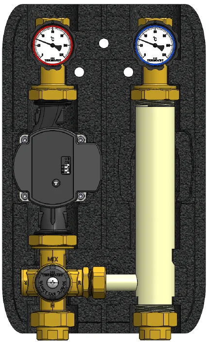 Насосна група термостатична Termojet НГ-46 EPP BLACK DN25 без насосу