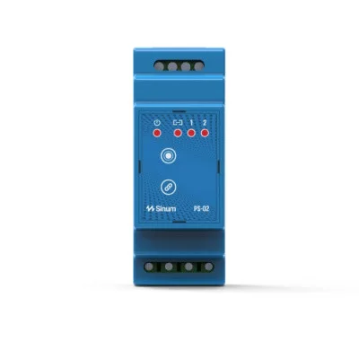 Релейний модуль керування ролетами на DIN-рейку SINUM PSZ-02 (синій, 230 В)